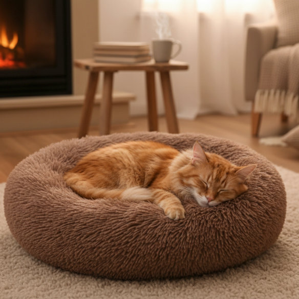 Plush & Soft Donut Pet Bed
